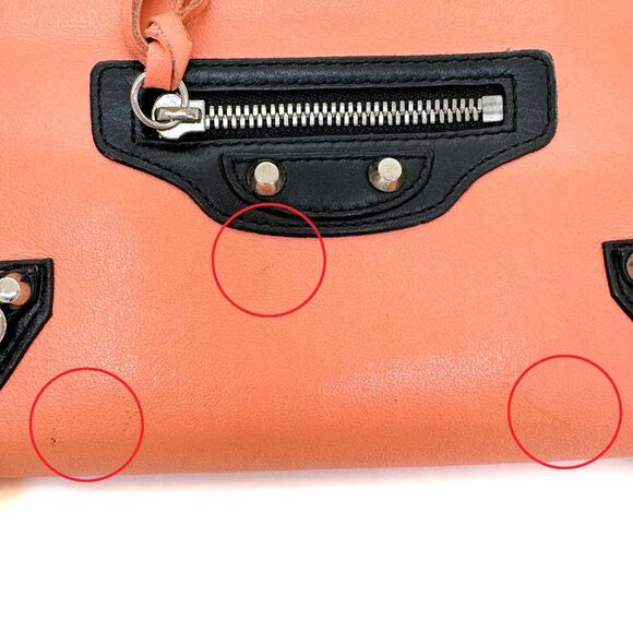 Balenciaga Round Orange Pony-Style Calfskin Wallet  (Pre-Owned) - Picture 7 of 8